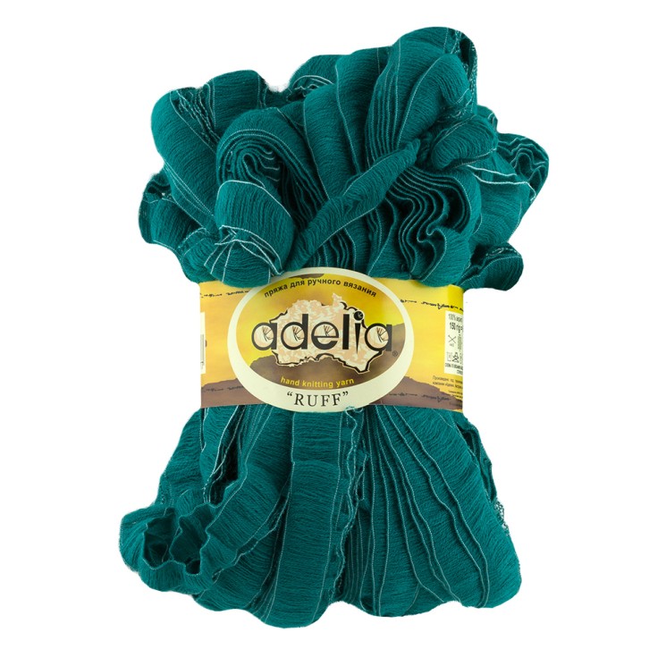 Пряжа ADELIA RUFF (100% акрил) 2х150г/60м СК цв.21 т.бирюзовый