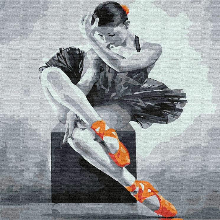 Картины по номерам Molly арт.KHM0032 Юная балерина (15 цветов) 30х30 см