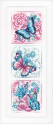 Набор для вышивания VERVACO арт.PN-0147044 Синие бабочки 18х50 см
