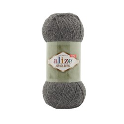 Пряжа для вязания Ализе Alpaca Royal New (55% акрил, 30% шерсть, 15% альпака) 5х100г/250м цв.196 серый меланж