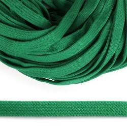 Шнур плоский х/б 15мм классическое плетение TW цв.018 св.зеленый уп.50м
