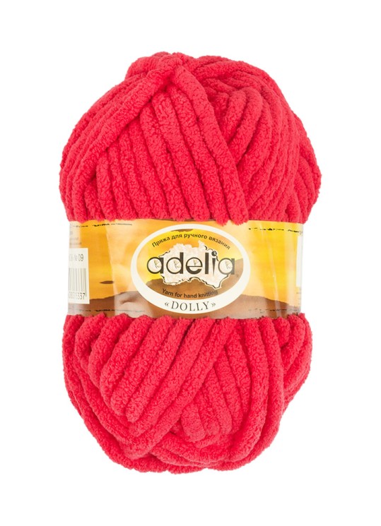 Пряжа ADELIA DOLLY (100% полиэстер) 5х100г/40м цв.09 красный