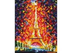 Набор Белоснежка для изготовления картин со стразами арт.БЛ.002-ST-PS Париж - огни Эйфелевой башни 20х25см