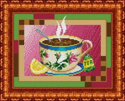 Рисунок на ткани КАРОЛИНКА арт. КБЛ-4017 Чашка чая 19х25 см