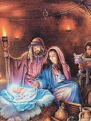 Алмазная вышивка Рождение Иисуса Христа LMC024 50х65 тм Цветной