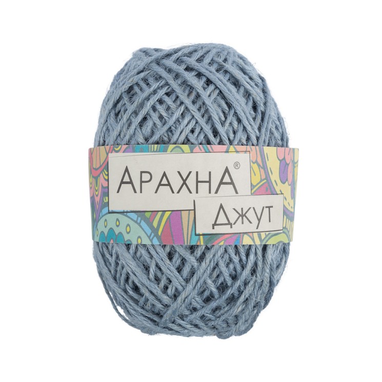 Пряжа ARACHNA Jute (100% джут) 5х100г/90м цв. 009 св.голубой