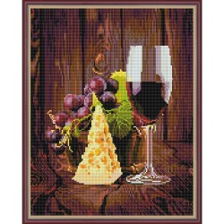 Картина мозаикой с нанесенной рамкой Molly арт.KC0012 Вкус Италии (33 цвета) 40х50 см