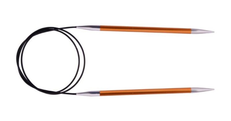 47184 Knit Pro Спицы круговые Zing 2,75мм/120см, алюминий, сердолик