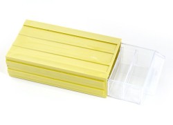 Контейнер для мелочей пластмассовый (11х20х6см) цв. желтый