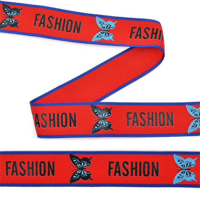 Тесьма-стропа TBY декоративная Fashion арт.TPP0125 шир.25мм цв. красный уп.45,7м