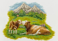 Кристальная мозаика на холсте ФРЕЯ арт.ALVR-236 Семейная идиллия 50х35 см