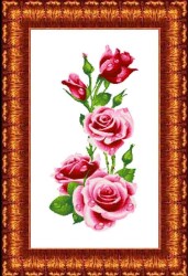 Набор для вышивки с нанесенным рисунком КАРОЛИНКА арт. КТКН-128(р) Розы 64х37 см
