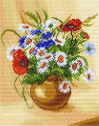 Рисунок на канве МАТРЕНИН ПОСАД арт.28х37 - 1219-1 Букет полевых цветов