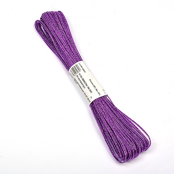 Шнур отделочный 2с2143-Г50 "Сутаж" 1,9мм цв.фиолетовый уп.20м
