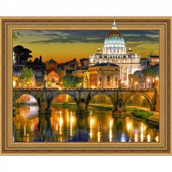 Картина 3D мозаика с нанесенной рамкой Molly арт.KM0642 Рим. Ватикан (29 цветов) 40х50 см