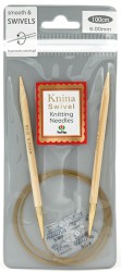 1000600 Tulip Спицы круговые "Knina Swivel" 6мм / 100см, натуральный бамбук