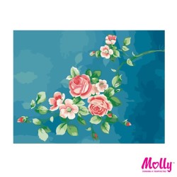 Картины по номерам Molly арт.GX6190 Изящные розочки (21 Краска) 40х50 см упак