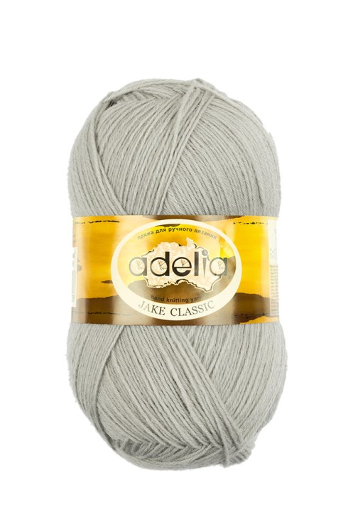 Пряжа ADELIA JAKE CLASSIC (75% шерсть, 25% нейлон) 5х100г/410м цв.06 св.серый