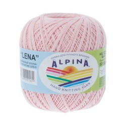 Пряжа ALPINA LENA (100% мерсеризованный хлопок) 10х50г/280м цв.21 св.розовый