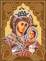 Картина 5D мозаика с нанесенной рамкой Molly арт.KM0973 Вифлеемская Божия Матерь (9 цветов) 15х20 см