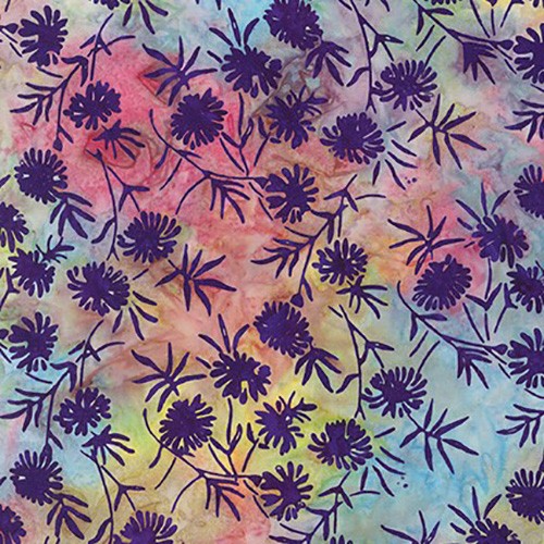 Ткань для пэчворка PEPPY Watercolor Blossom 150 г/м  100% хлопок цв.SRK-20467-106 уп.50х55 см