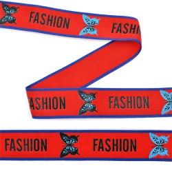 Тесьма-стропа TBY декоративная Fashion арт.TPP0125 шир.25мм цв. красный уп.9м