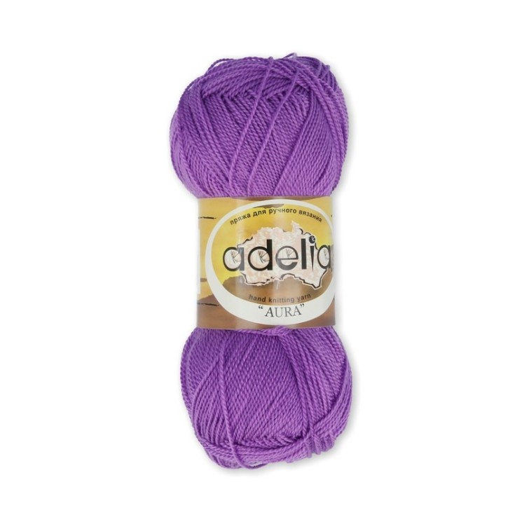 Пряжа ADELIA AURA (100% акрил) 10х50г/250м цв.069 сиреневый