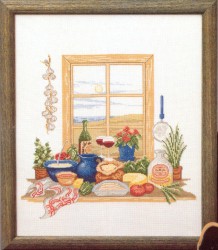 Набор для вышивания OEHLENSCHLAGER арт.76612 Кухонное окно 40х48 см
