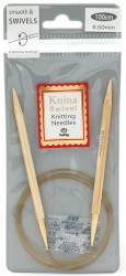 1000650 Tulip Спицы круговые "Knina Swivel" 6,5мм / 100см, натуральный бамбук