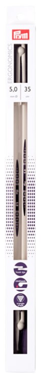 190356 PRYM Спицы прямые Prym ergonomics 35см 5мм high-tech полимер уп.2шт