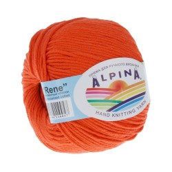 Пряжа ALPINA RENE (100% мерсеризованный хлопок) 10х50 г/105м цв.197 яр.оранжевый