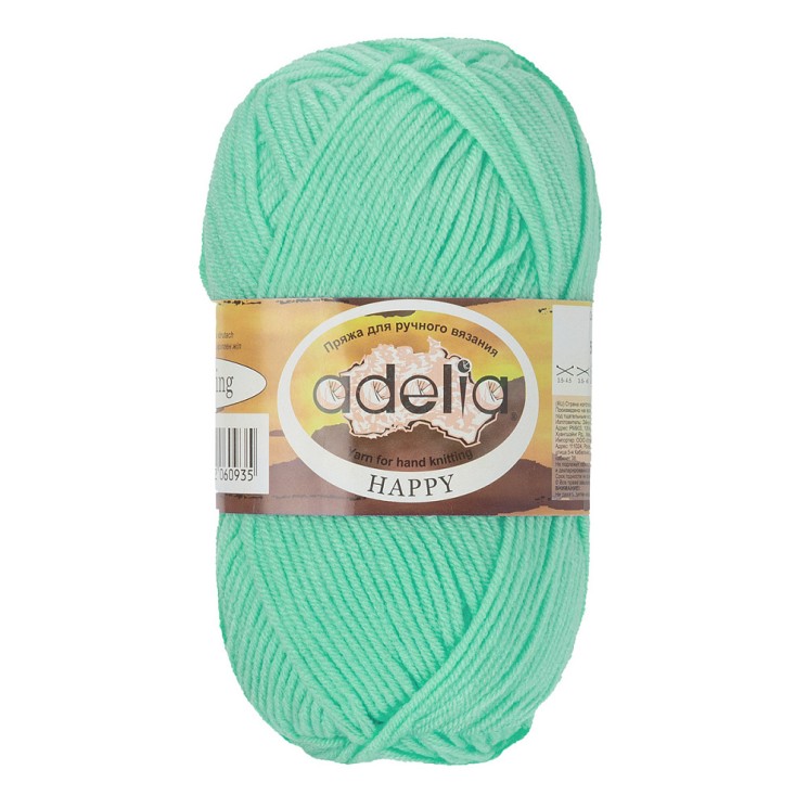 Пряжа ADELIA HAPPY (100% акрил) 10х50г/128м цв.17 мятный