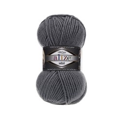 Пряжа для вязания Ализе Superlana midi (25% шерсть, 75% акрил) 5х100г/170м цв.087 угольно - серый