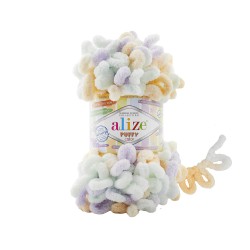 Пряжа для вязания Ализе Puffy color (100% микрополиэстер) 5х100г/9м цв.6462
