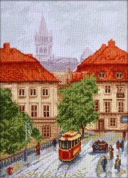 Набор для вышивания ПАЛИТРА арт.08.031 Старый трамвай 20х27 см