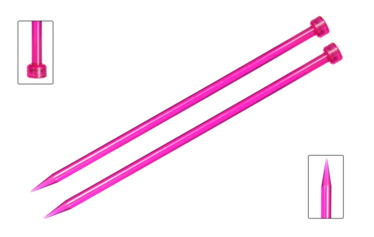 51198 Knit Pro Спицы прямые Trendz 8мм/30см, акрил, пурпурный, 2шт