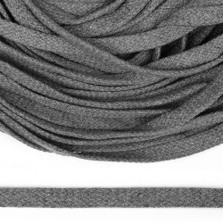 Шнур плоский х/б 12мм турецкое плетение TW цв.029 серый уп.50м