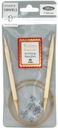 1000700 Tulip Спицы круговые "Knina Swivel" 7мм / 100см, натуральный бамбук