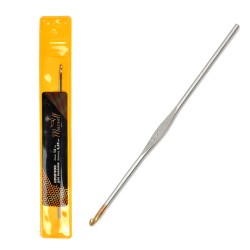 Крючки для вязания Maxwell Gold односторонние с золотой головкой арт.MAXW.7252, никель 2,25мм, 12 см