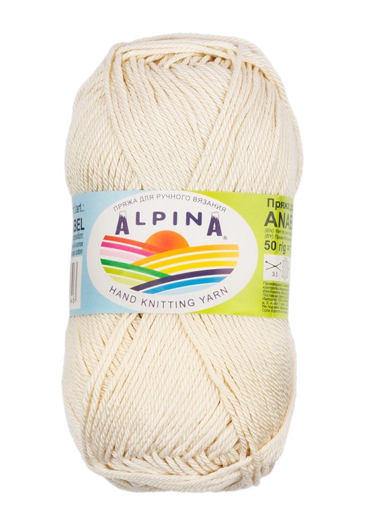 Пряжа ALPINA ANABEL (100% мерсеризованный хлопок) 10х50г/120м цв.006 бледно-розовый