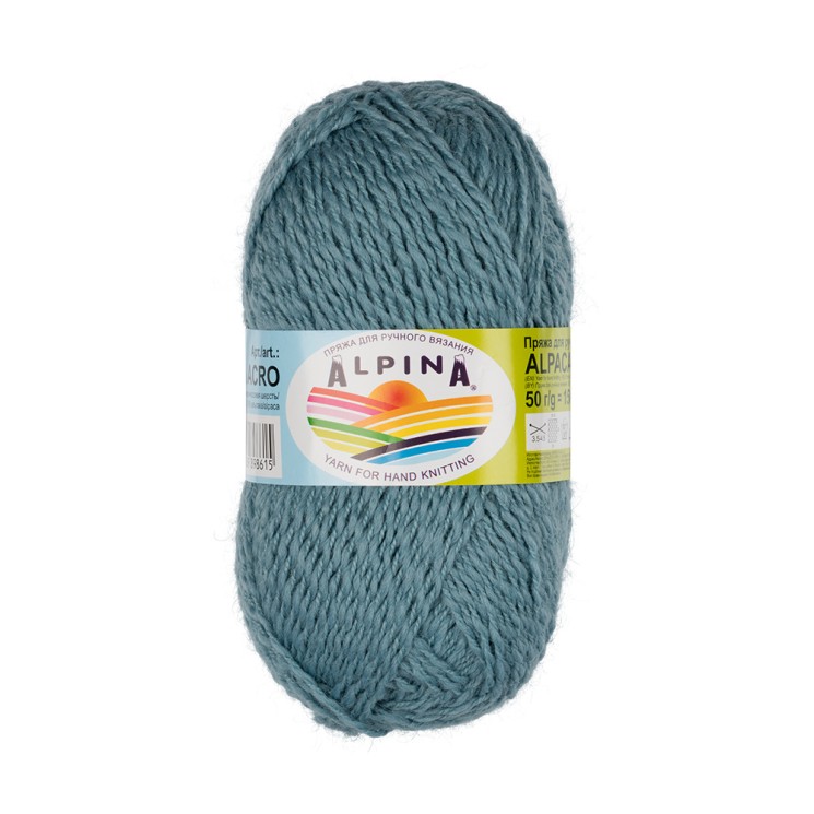 Пряжа ALPINA ALPACA ACRO (44% мериносовая шерсть, 38% акрил, 18% альпака) 4х50г/150м цв.06 бирюзовый