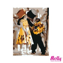 Картины по номерам Molly арт.KH0035/1 Ухаживание (10 Цветов) 15х20 см