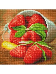 Картина мозаикой Molly арт.KM0899 Ягода малина (31 Цвет) 30х30 см