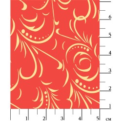 Ткань для пэчворка PEPPY Русские Традиции 110 г/м  100% хлопок цв.РТ-17 красный уп.50х55 см