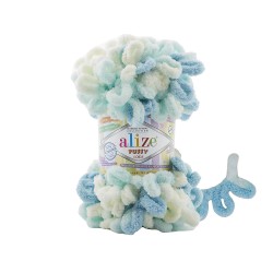 Пряжа для вязания Ализе Puffy color (100% микрополиэстер) 5х100г/9м цв.6461