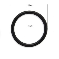 Кольцо для бюстгальтера металл TBY-H14 d15мм, цв.02 черный, уп.100шт