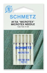 Иглы микротекс (особо острые) Schmetz 130/705H-M № 70, уп.5 игл