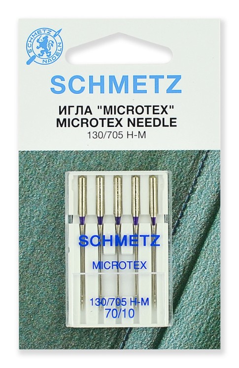 Иглы микротекс (особо острые) Schmetz 130/705H-M № 70, уп.5 игл