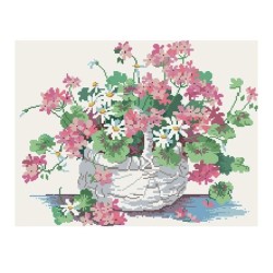 Картины мозаикой Molly арт.GZ013 Полевые Цветы (23 Цвета) 40х50 см упак