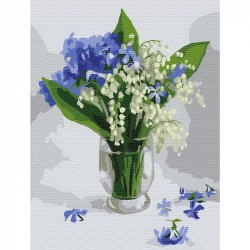 Картины по номерам Molly арт.KH0782 Букет с ландышами (16 цветов) 15х20 см